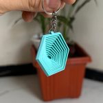 Hexagon Satisfy Keychain..