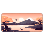 Mountains Art - Orange - E-XL Mousepad