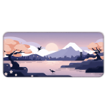 Mountains Art - Lavender - E-XL Mousepad